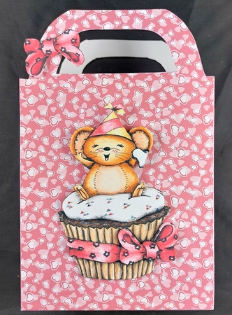 Cute Cupcake Mousie Birthday Topper by Linda Short
