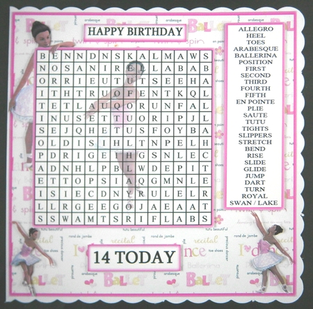 WORD SEARCH, BALLET DANCER  by Linda Short