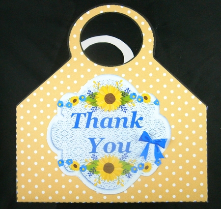 5 Yellow and blue sunflower toppers by Linda Short
