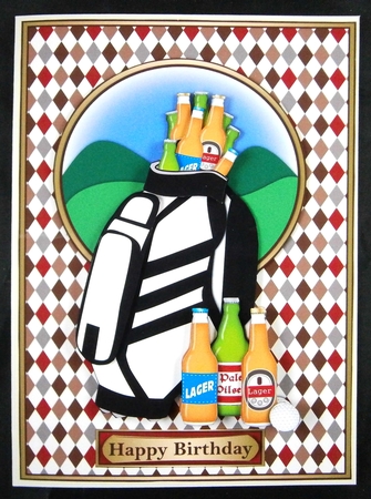 Beer & Golf Decoupage by Linda Short