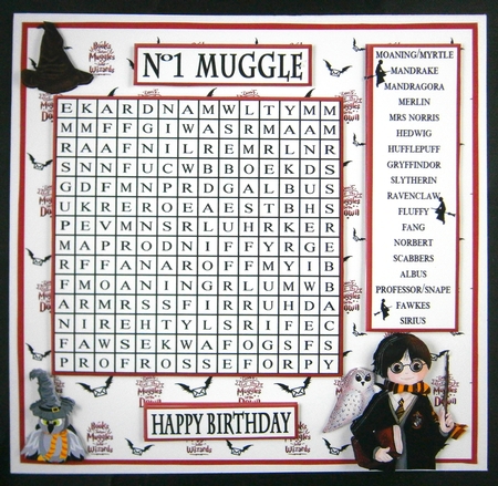 Harry Potter Card, Mini Kit, WORD SEARCH, 5 by Linda Short