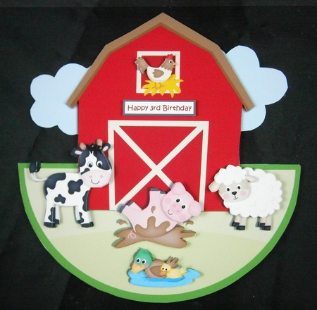 BARNYARD ROCKER CARD by Linda Short
