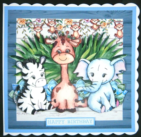 JUNGLE BABIES quick card by Linda Short