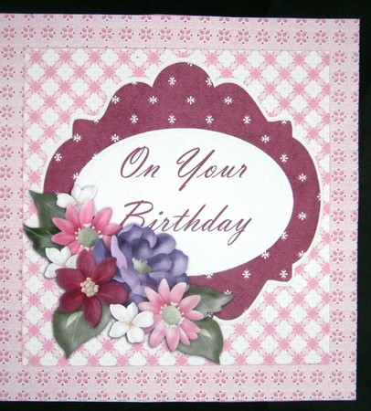 Flowerpot Double Fold Decoupage Card & Inserts by Linda Short