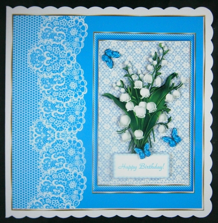 Lace n Stripped Frames-Cute by Linda Short