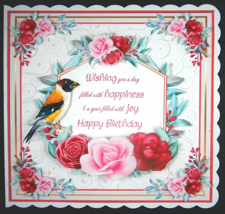 Day of Happiness 7x7ins Decoupage Mini Kit by Linda Short