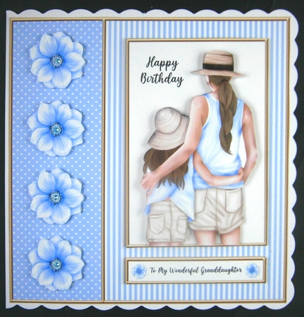 Granddaughter Happy Birthday Topper by Linda Short