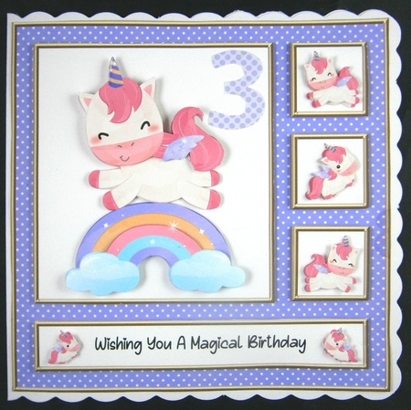 Wishing You A Magical Birthday Unicorn (Card Two) by Linda Short