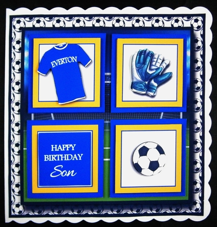 8x8 Everton football Club Mini Kit - x5 A4 sheets  by Linda Short
