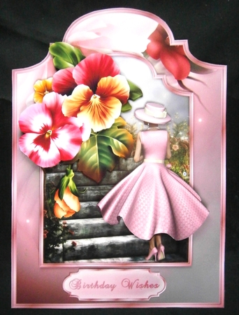 Pansy Poser - Shaped Card Front with Step-by-Step by Linda Short