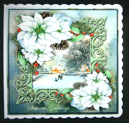 Vintage Poinsettias Mini kit by Linda Short