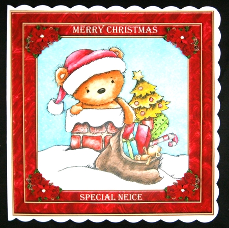Cute Santa Bear (Red) by Linda Short