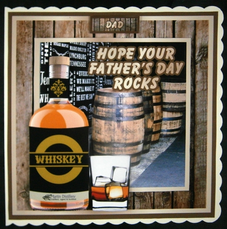 Whiskey decoupage mini kit &  - male birthday / fathers day by Linda Short