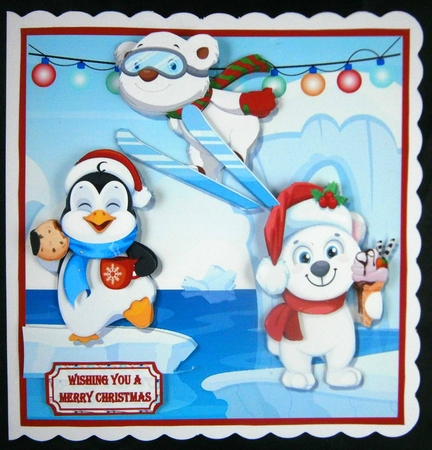 Christmas on ice 7x7 by Linda Short