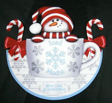 CHRISTMAS MOCHA rocker card by Linda Short
