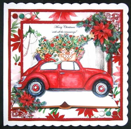Christmas Trucks and cars Red 3 by Linda Short