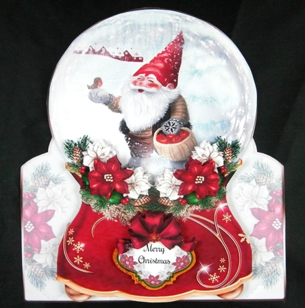 Gnome Snowglobe 02 Shaped Mini Page Kit by Linda Short