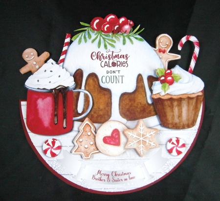 CHRISTMAS GOODIES rocker card by Linda Short