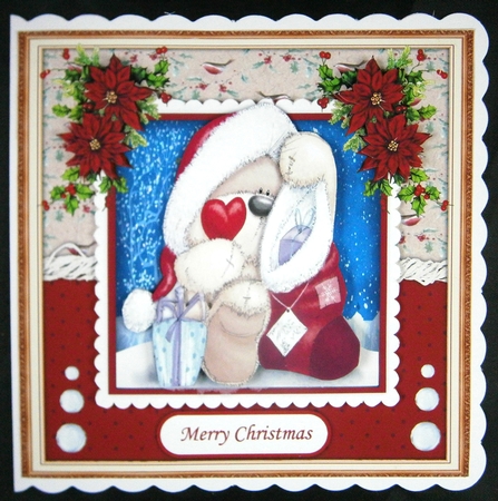 6, Beautiful Teddy Cards +2 Inserts , 7x7  by Linda Short