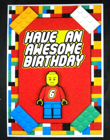 Toy Bricks Card by Linda Short