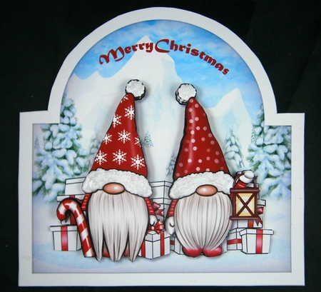 Shaped Card Santa Gnomies Mini Kit by Linda Short