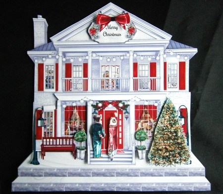 Christmas House Shaped Mini Page Kit  by Linda Short