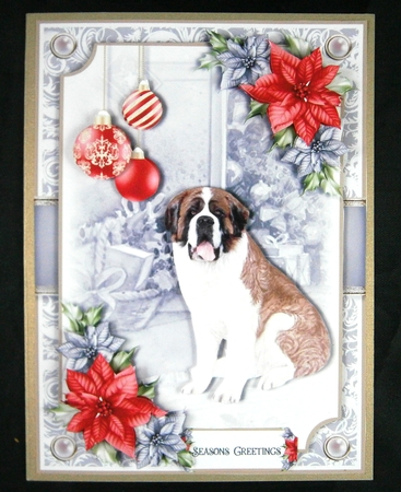 Dogs and Poinsettias Mini Kit 1 by Linda Short