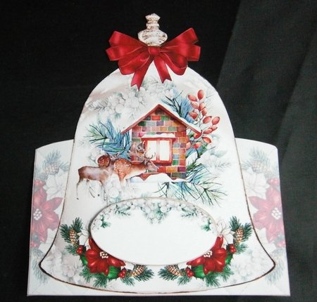 Watercolour Christmas Bell 02 - Shaped Mini Page Kit by Linda Short