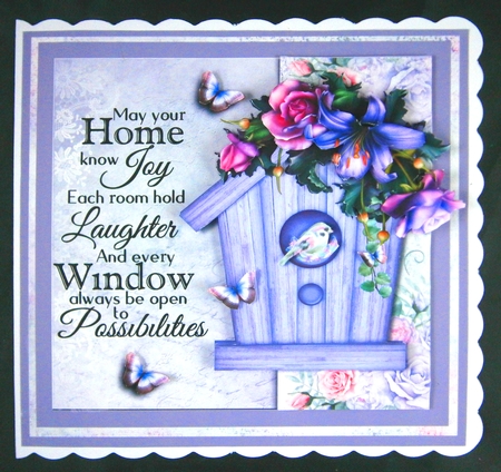 New Home No.1 Purple Bird House by Linda Short