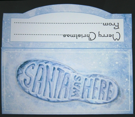 Santa Was Here Footprint Cash Envelope by Linda Short