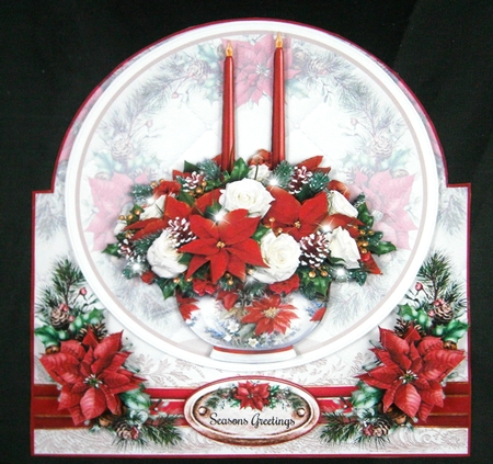 Floral Christmas Vase Shaped Bumper Mini Page Kits  by Linda Short