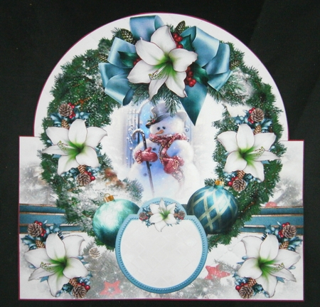 Scenic Christmas Wreath 04 Shaped Mini Page Kit  by Linda Short