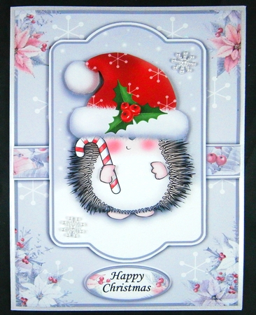 Hedgy With Candy Cane A5 Mini Kit by Linda Short