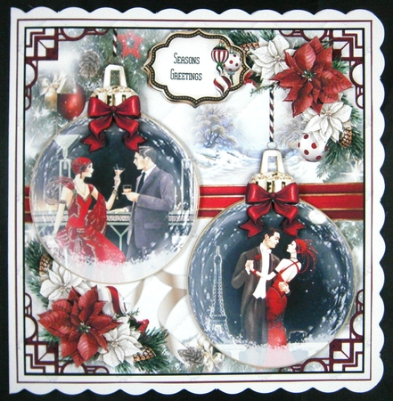 Art Deco Festive Baubles Bumper Mini Page Kits by Linda Short