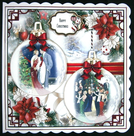 Art Deco Festive Baubles Bumper Mini Page Kits by Linda Short