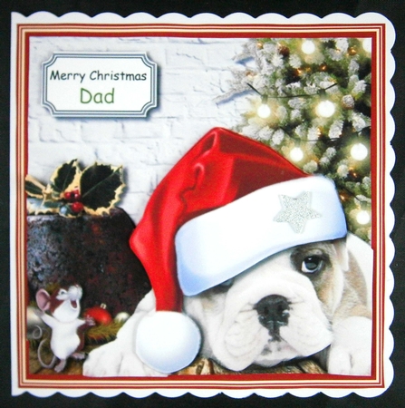 Christmas dog and mouse by Linda Short