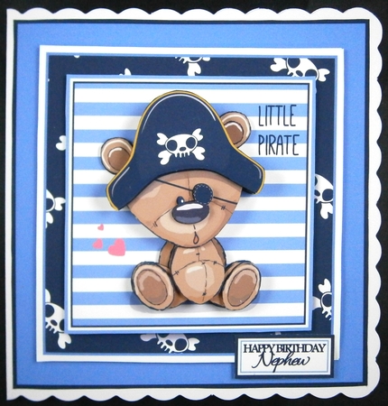 8x8 Little Pirate 2 Mini Kit includes Decoupage & Circle Pyramage Sheet - x6 A4 sheets  by Linda Short