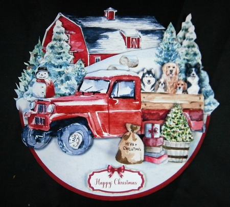 DOGS DAY OUT rocker card by Linda Short
