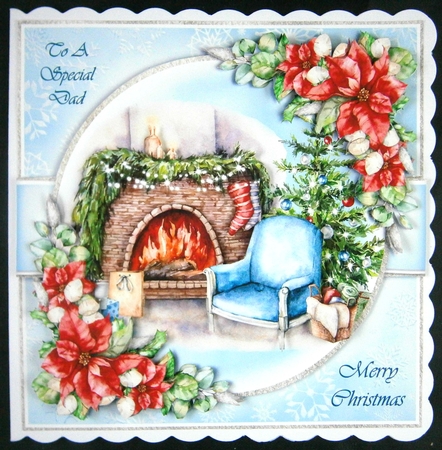 A Fireside Christmas Card Front 1 by Linda Short