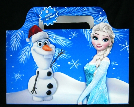 Elsa and Olaf snowman tote gift bag by Linda Short