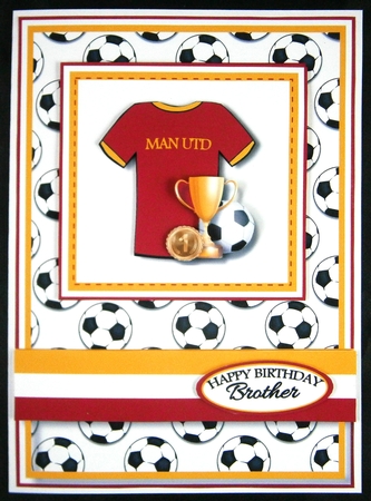 A5 Man Utd Card Front with Sentiments  by Linda Short