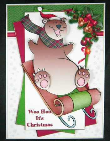 Woo Hoo Christmas bear by Linda Short