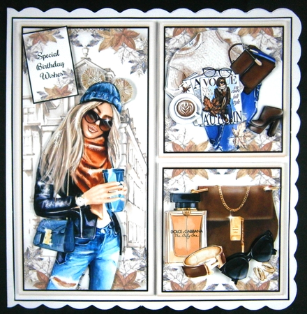 Autumn Fashion Collage Mini Page Kit  by Linda Short