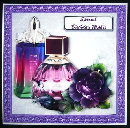 Purple perfumes and rose by Linda Short