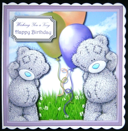 Tatty Teddy with Balloons by Linda Short