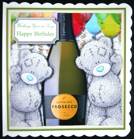 Tatty Teddy with Prosecco by Linda Short