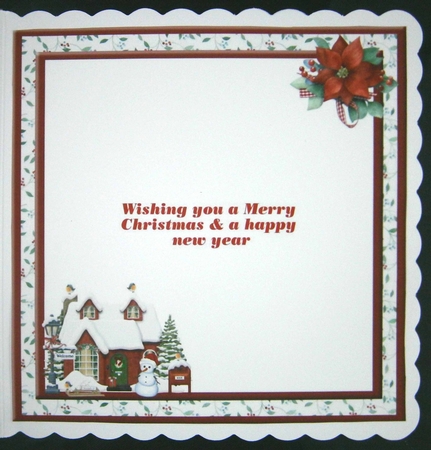Christmas house scene decoupage mini kit by Linda Short