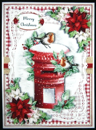 Gingham Christmas Robin Mini Kit 1 by Linda Short