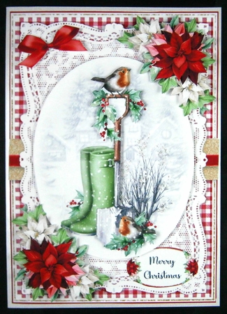 Gingham Christmas Robin Mini Kit 6 by Linda Short