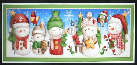 Snow People Large DL Card by Linda Short
